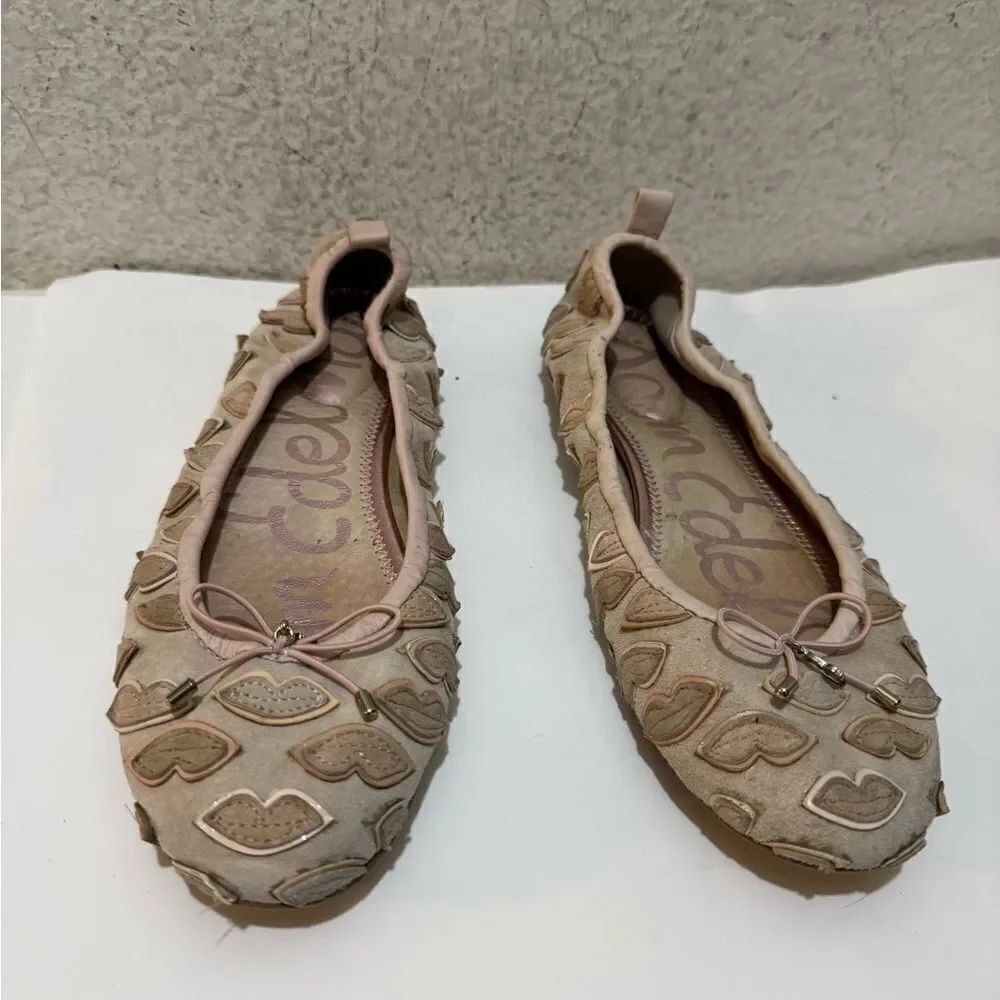 Sam Edelman pale pink Suede kisses ballet flats size 7.5